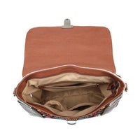 Jen & Co. - Women's Harlow Aztec Embroidered Satchel Bag
