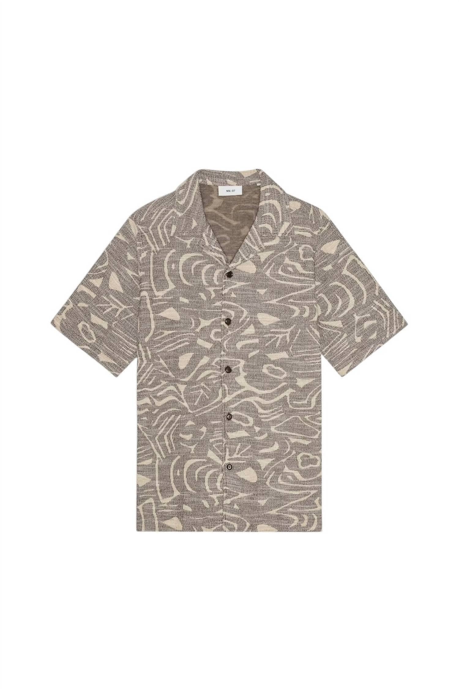 NN07 Julio Short Sleeve Shirt in demitasse - men's shirt - view 4