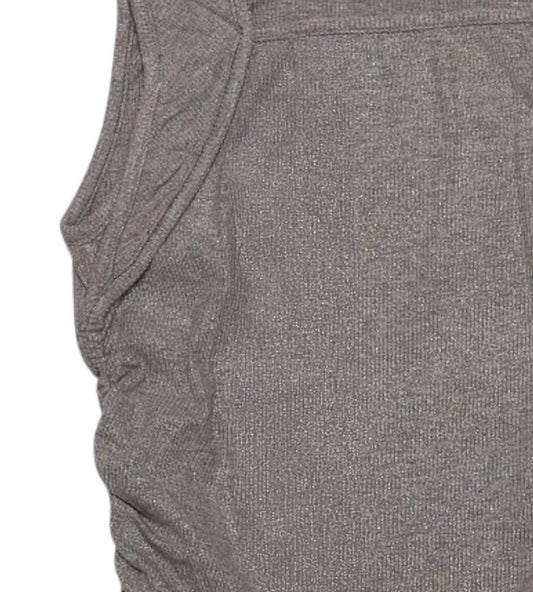 Mia - Girl's Square Neck Rib Shimmer Top