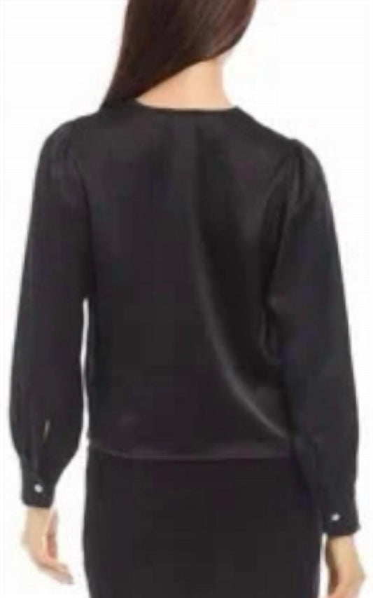 Karen Kane - Drape Front Satin Top