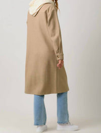 Mystree - Twofer Hoodie Solid Coat