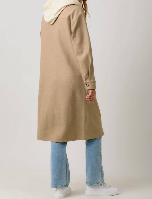 Mystree - Twofer Hoodie Solid Coat