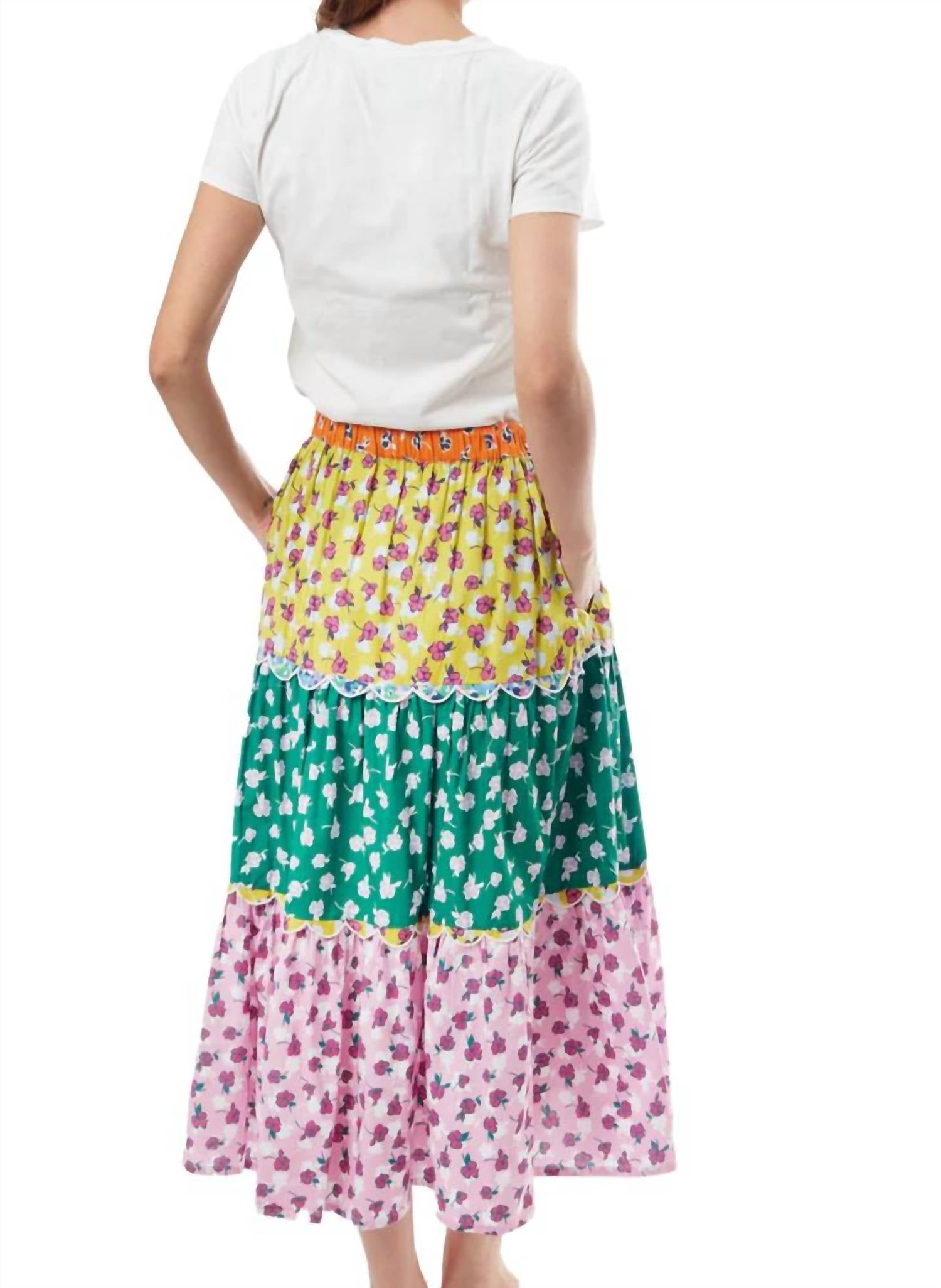 Dizzy-Lizzie - Woodstock Midi Skirt With Embroidery