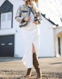 Miou Muse - High Waisted Denim Skirt
