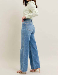 Judy Blue - Tucker Vintage Wash Wide Leg Jeans