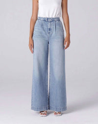 Triarchy Wide Leg High Waisted Jeans in light indigo - women's jeans