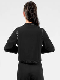 GRETCHEN SCOTT Sequin Jacket in black - women's jacket - detail view