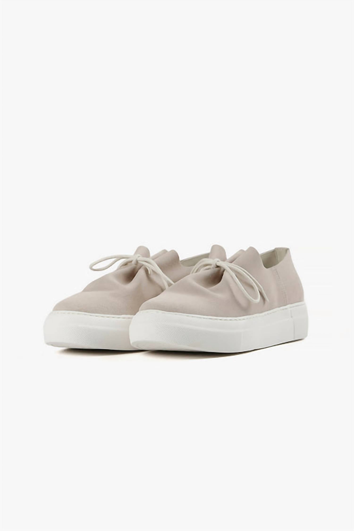 ALL BLACK Women's Gathered Sneak Sneaker Shoe in taupe - women's sneaker