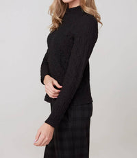 Renuar - Crinkle Mock Neck Top