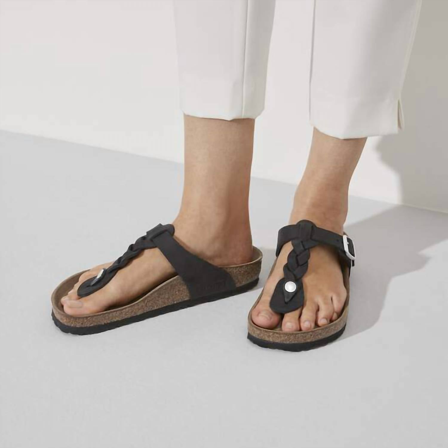 Birkenstock - Women's Gizeh Braided Oiled Leather Sandals