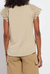 Lysse - Katarina Eyelet Sleeve Trim Top