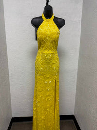Rachel Allan - Beaded Tulle Halter Prom Dress