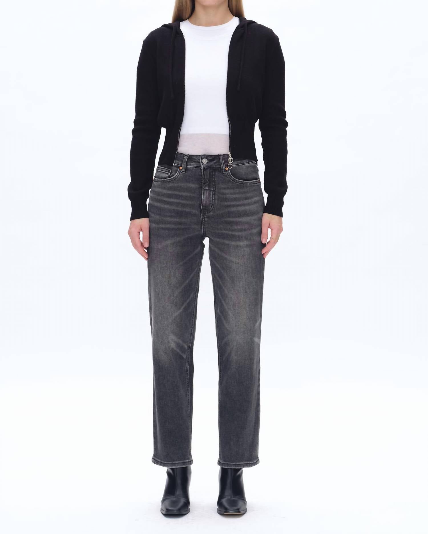 Bayeas High-waisted Straight Leg Trousers in black - women's jeans