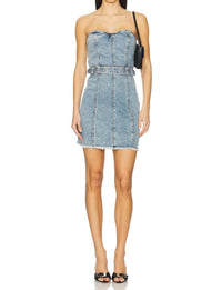 STEVE MADDEN MATILDA DENIM DRESS in blue frosting - women's dress