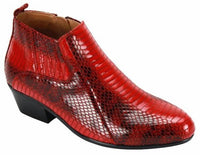 Antonio Cerrelli Men's Dress Casual Boots in red - men's boots