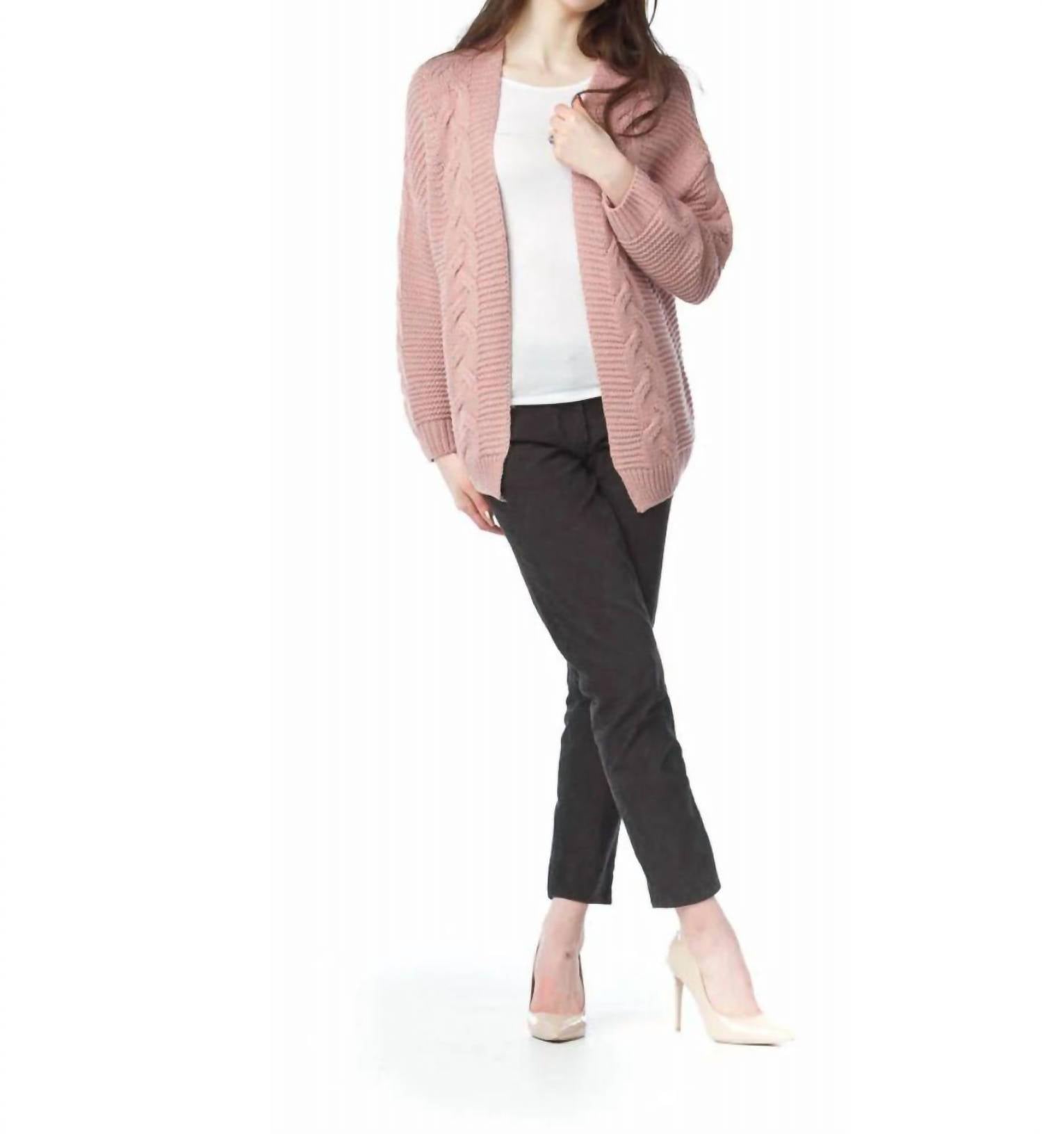 Papillon - Cable Knit Open Cardigan