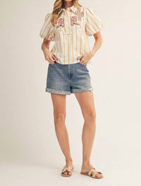 Jodifl - Boots Galore Striped Button Up Shirt