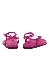 ANCIENT GREEK SANDALS Women's Saloni Flat Sandals in rich pink - women's sandal - view 4