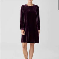 Eileen Fisher - Velvet Crew Neck Dress