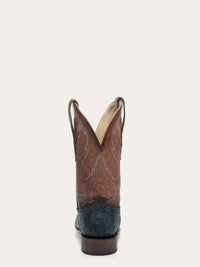 Corral - Men's Embroidery Ostrich Wide Square Toe Cowboy Boot