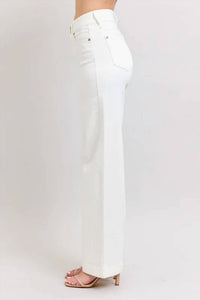 Judy Blue - High Waist Double Button Trouser Wide Jeans