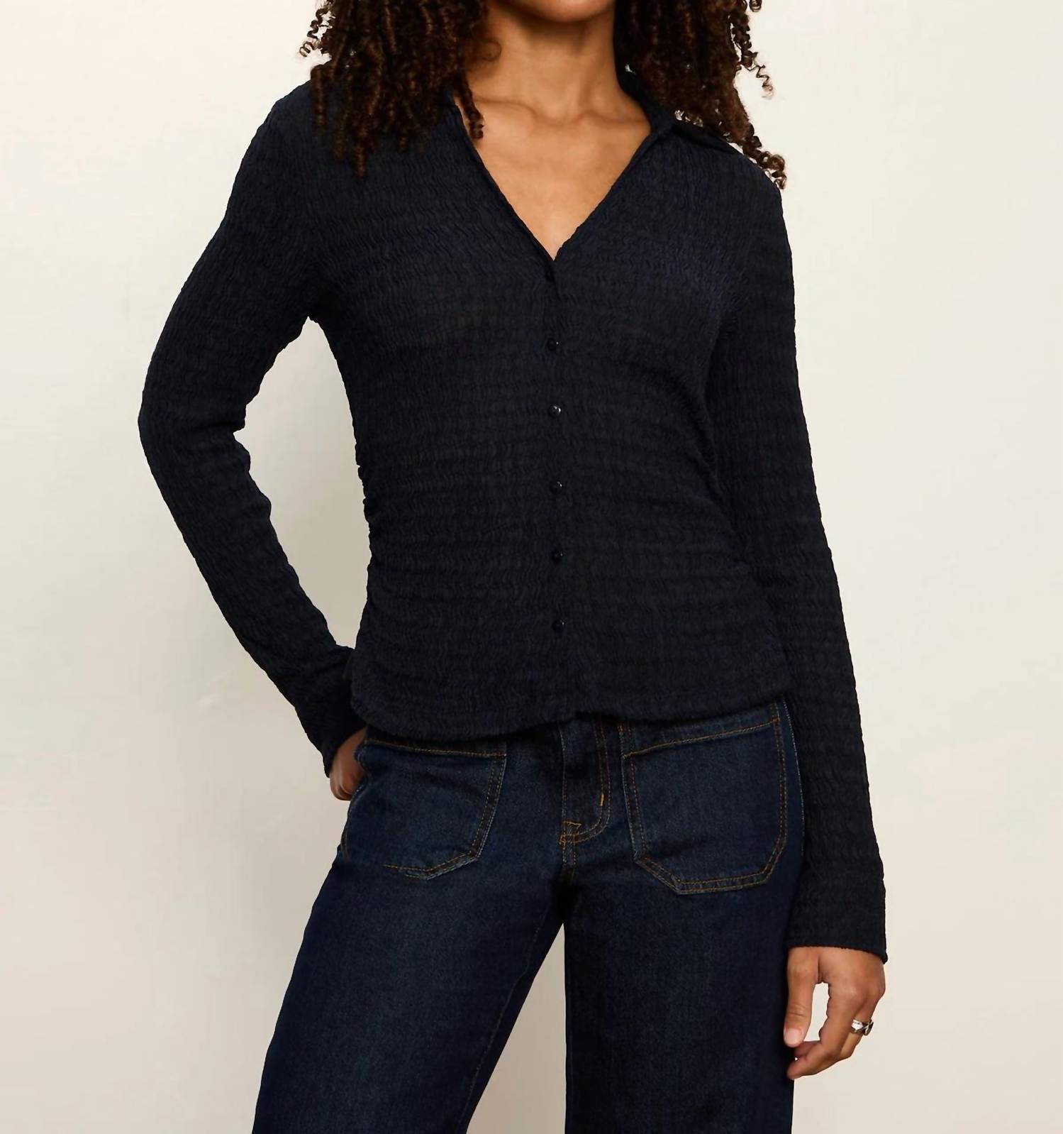 Sanctuary - Juno Textured Button Front Blouse