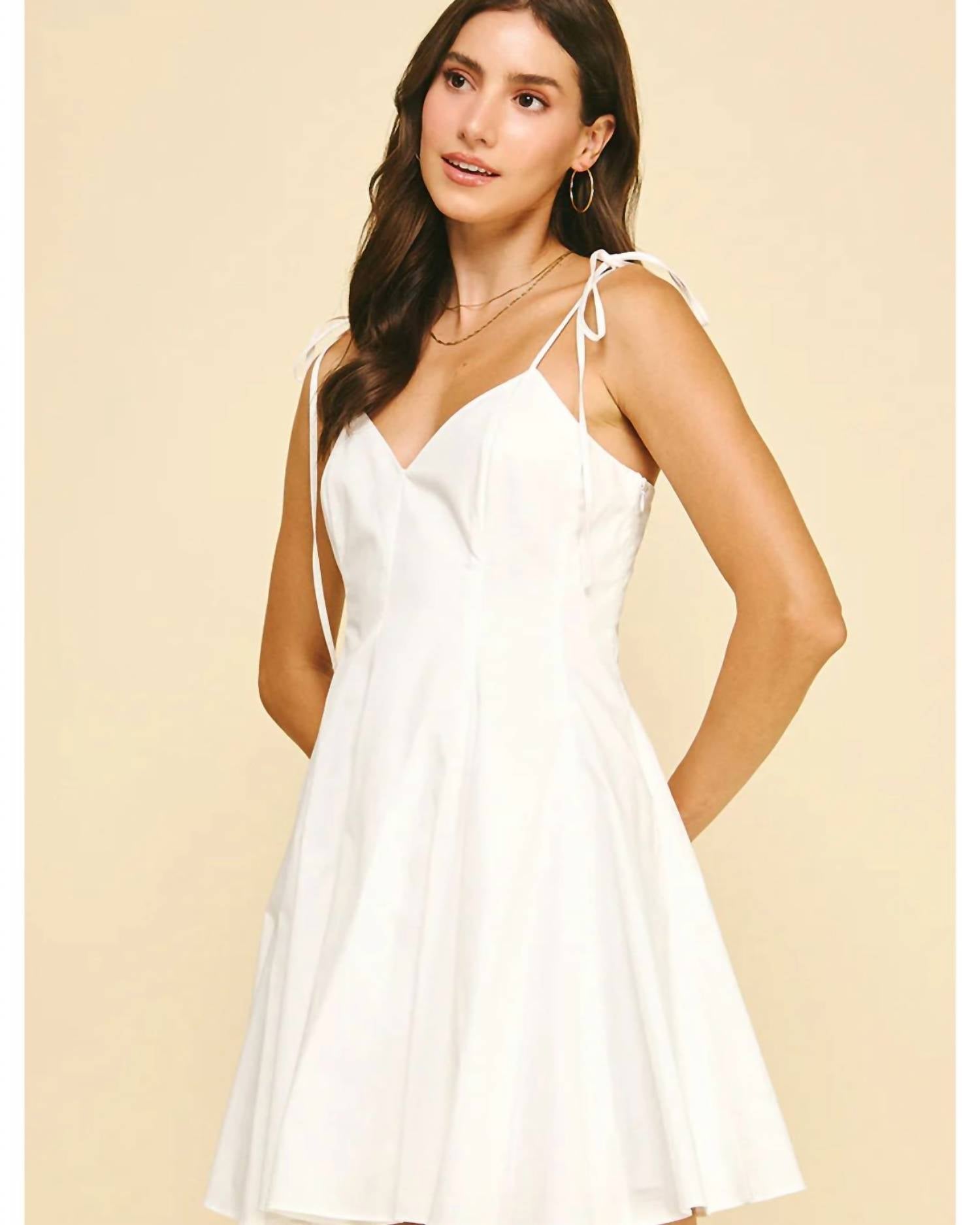 Pinch - Tie Shoulder Flare Mini Dress