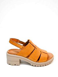 Salvia Women's Harley Heeled Sandal in butterscotch - women's sandal - detail view