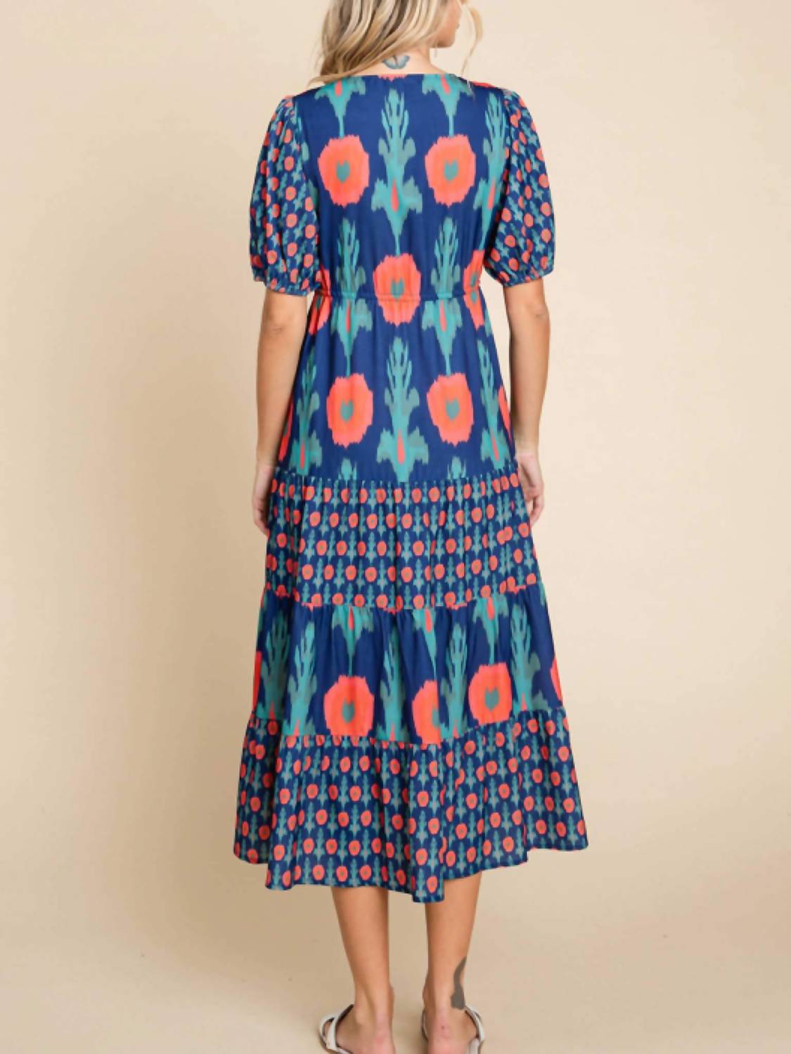 Jodifl - Floral Print Midi Dress
