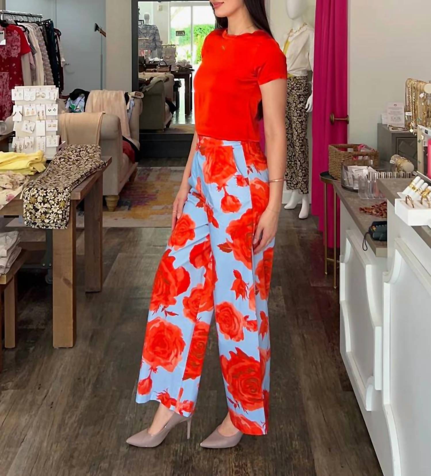 B-Yu - Rose Wide Leg Pant