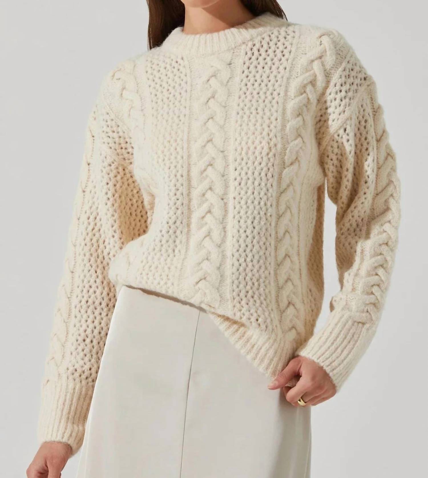 Astr - Lisbeth Cable Knit Sweater