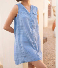 XCVI Catava Mini Dress in shasta lake - women's dress - view 4