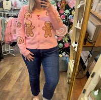 Grace + Emma - Cable Knit Gingerbread Cardigan Top