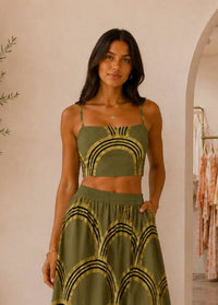 Mystery Resort - Golden Horizon Maxi Skirt Set