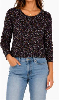 Electric & Rose - Lana Ditsy Floral Long Sleeve Crew Tee