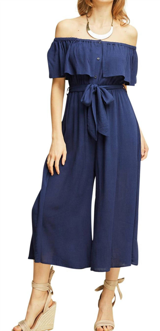 Entro - Wherever Off The Shoulder Jumpsuit