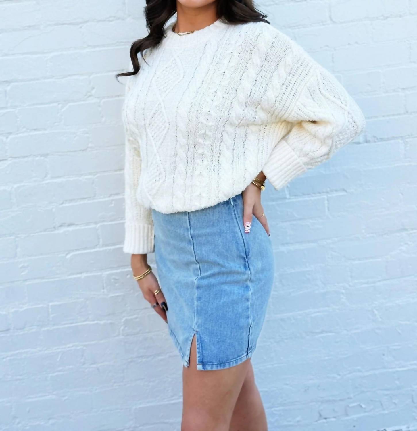 Sadie & Sage - Metropolis Denim Skirt