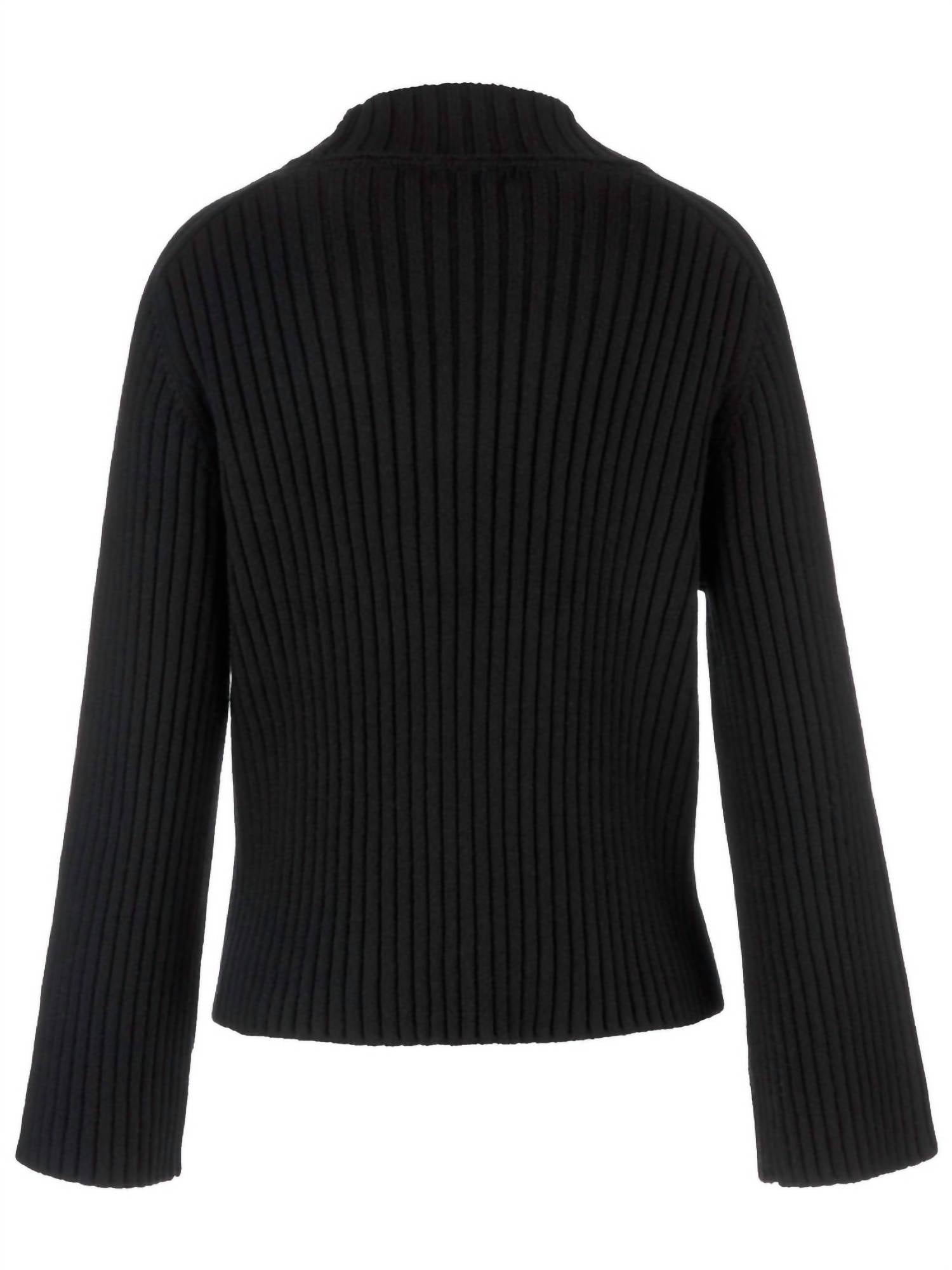 KUT FROM THE KLOTH Hera Turtleneck Sweater in black - women's sweater - view 4