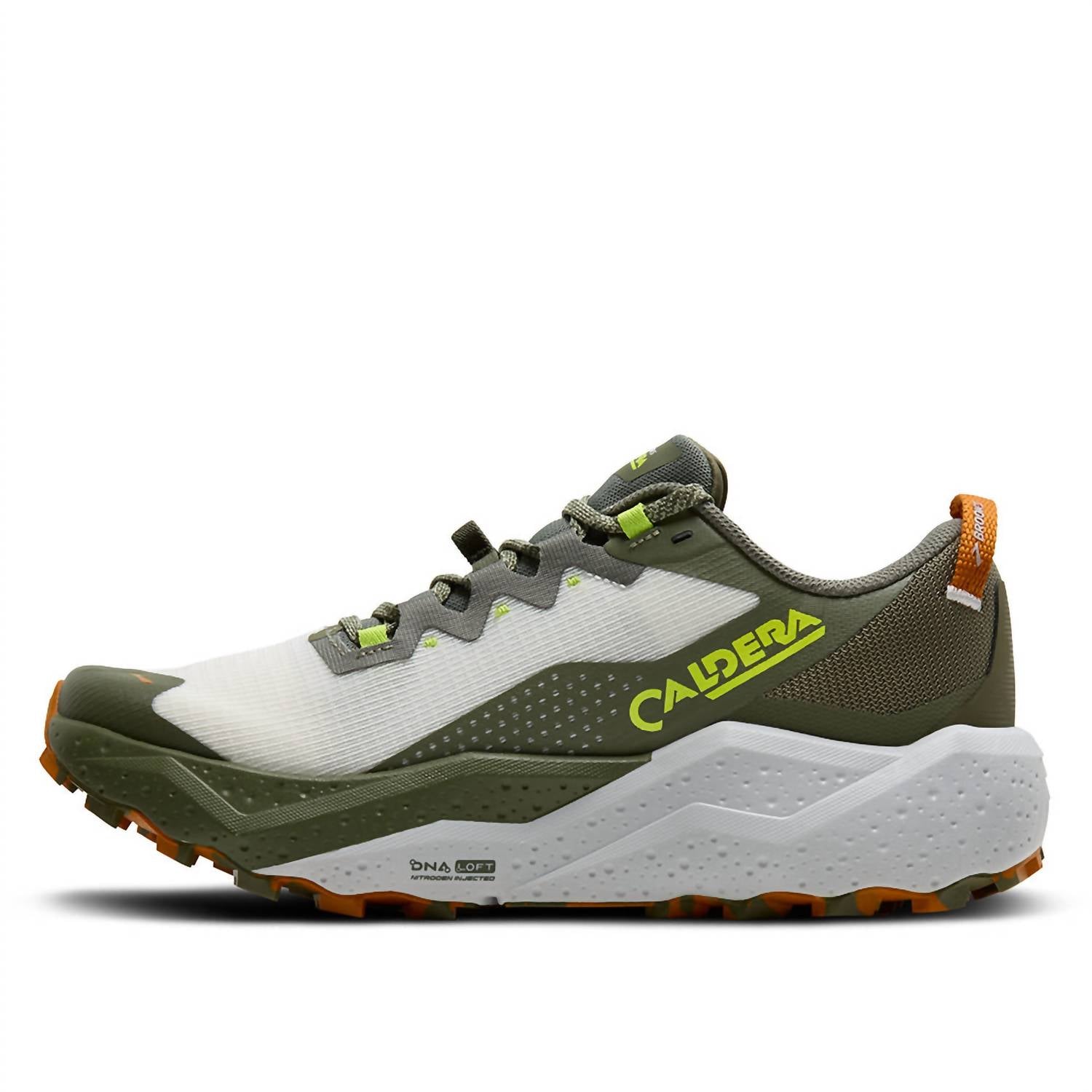 BROOKS Men's Caldera 8 Sneakers in 314 dusty olive lime oyster - men's shoe - view 5