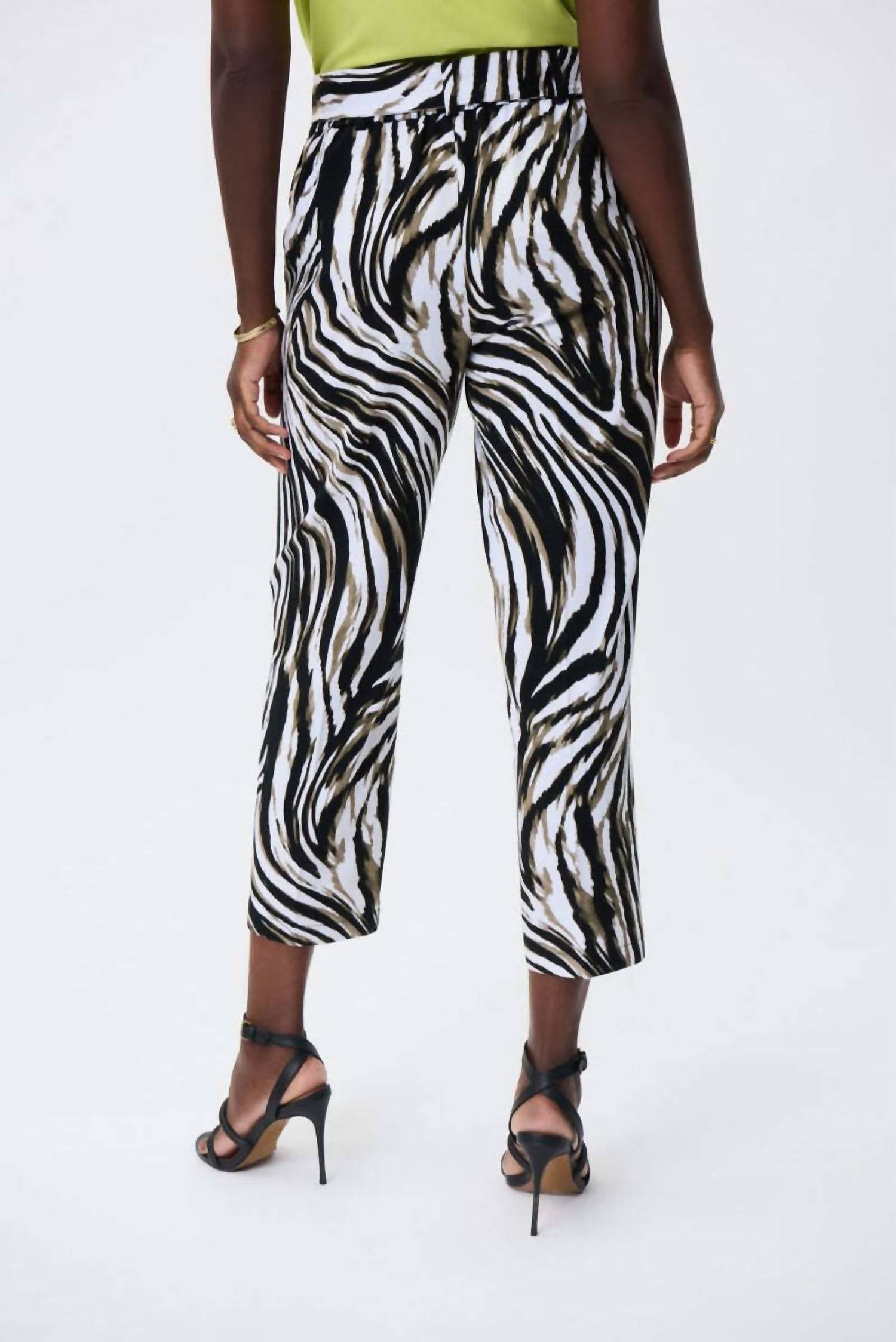 Joseph Ribkoff - Belted Pull On Cropped Pants