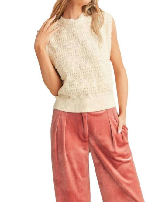 &Merci - SCALLOPED SLEEVELESS SWEATER