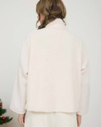 Joa - Sherpa Mixed Media Zip Up Jacket
