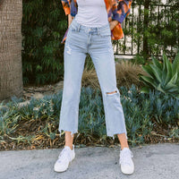 VERVET BY FLYING MONKEY One Love Jeans in blue - women's jeans - detail view