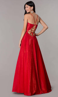 Jvn - Lace Up Back Ballgown Dress