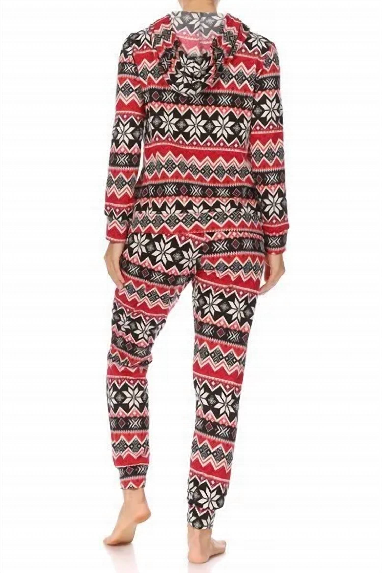 Shosho - Holiday Hooded Lounge Set Pajamas