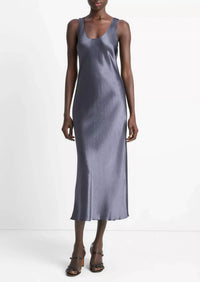 Vince - Satin bias tank dress