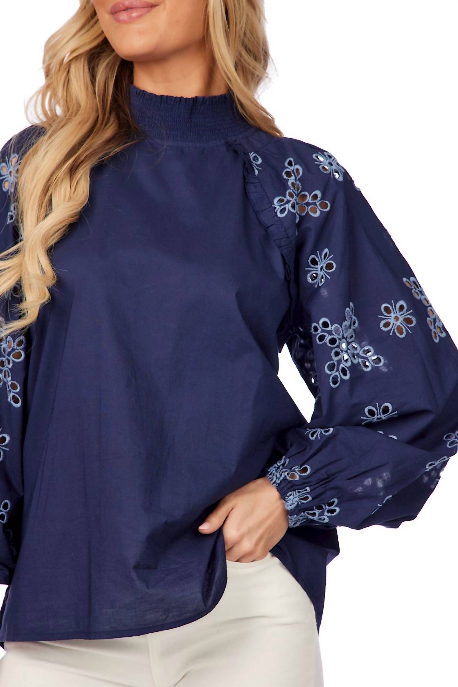 Mudpie - Emilia Eyelet Top