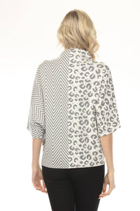 Joseph Ribkoff - Mix Pattern Boxy Sweater Top