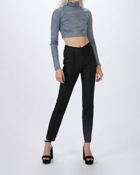 CROP TURTLENECK KNIT TOP