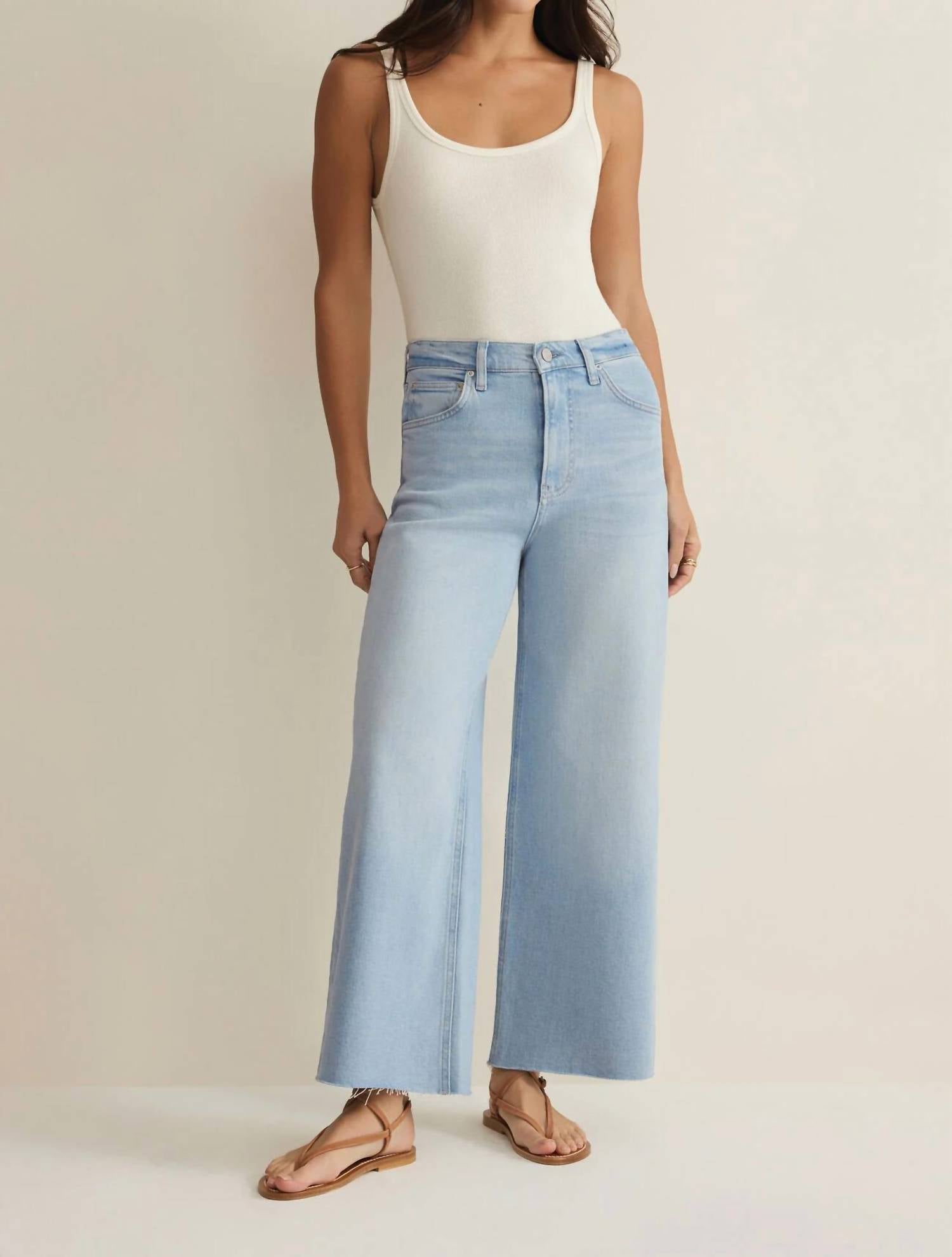 Z Supply - Nova Crop High Rise Wide Leg Jeans